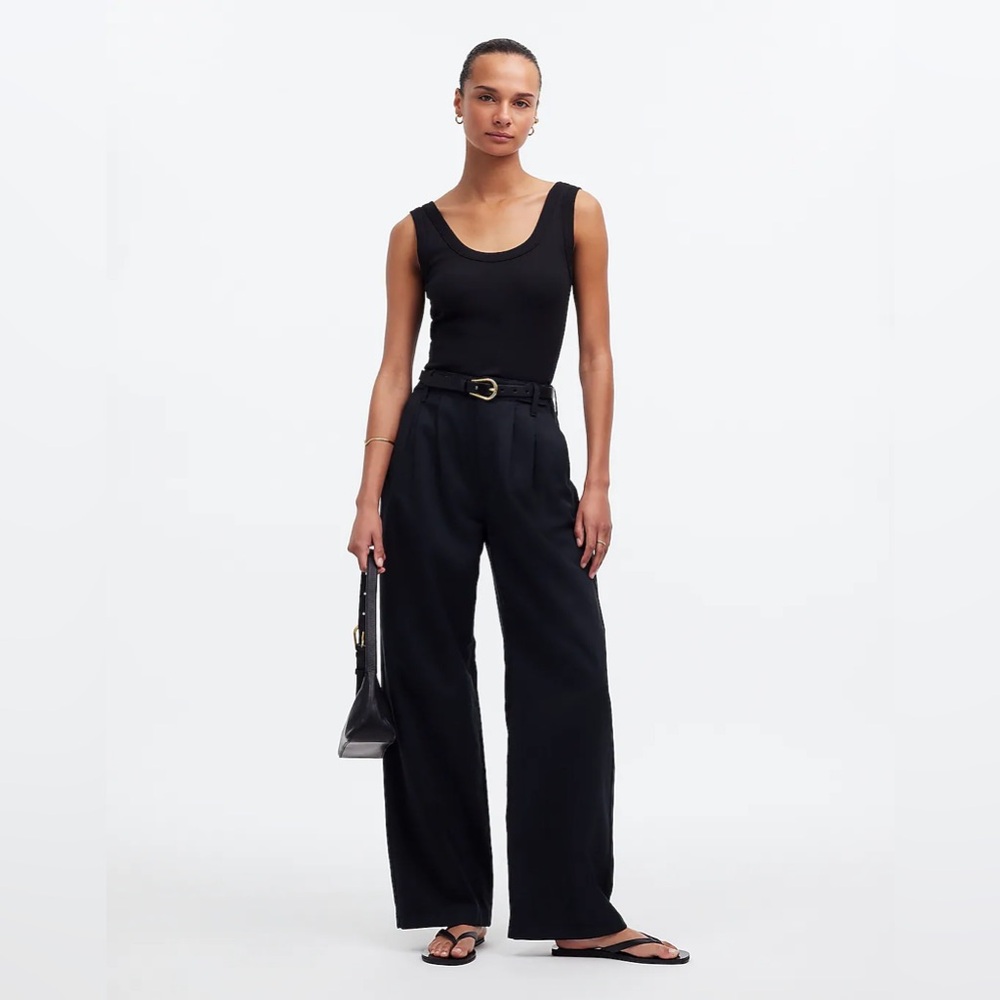 Madewell Harlow Wide Leg pant in True Black
